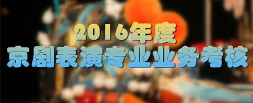 骚穴鲁大师国家京剧院2016年度京剧表演专业业务考...